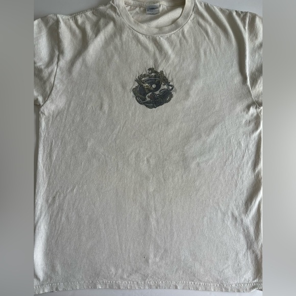 Y2K Vintage Dragon & Panther Yin Yang Graphic Tee Delta Pro Weight - Picture 7 of 9